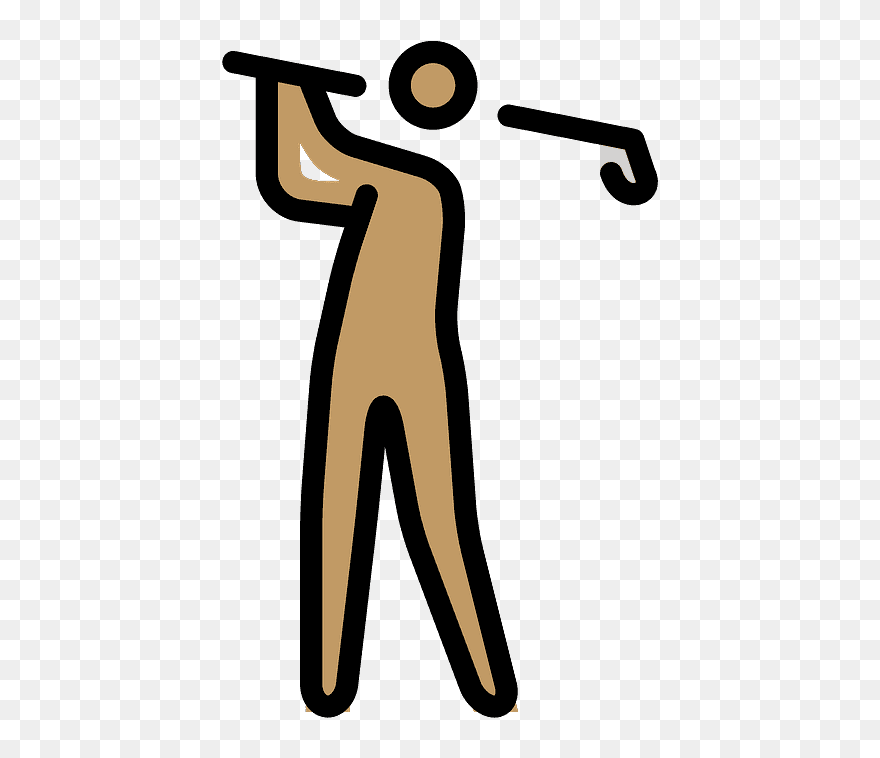 Person Golfing Emoji Clipart - Clip Art - Png Download