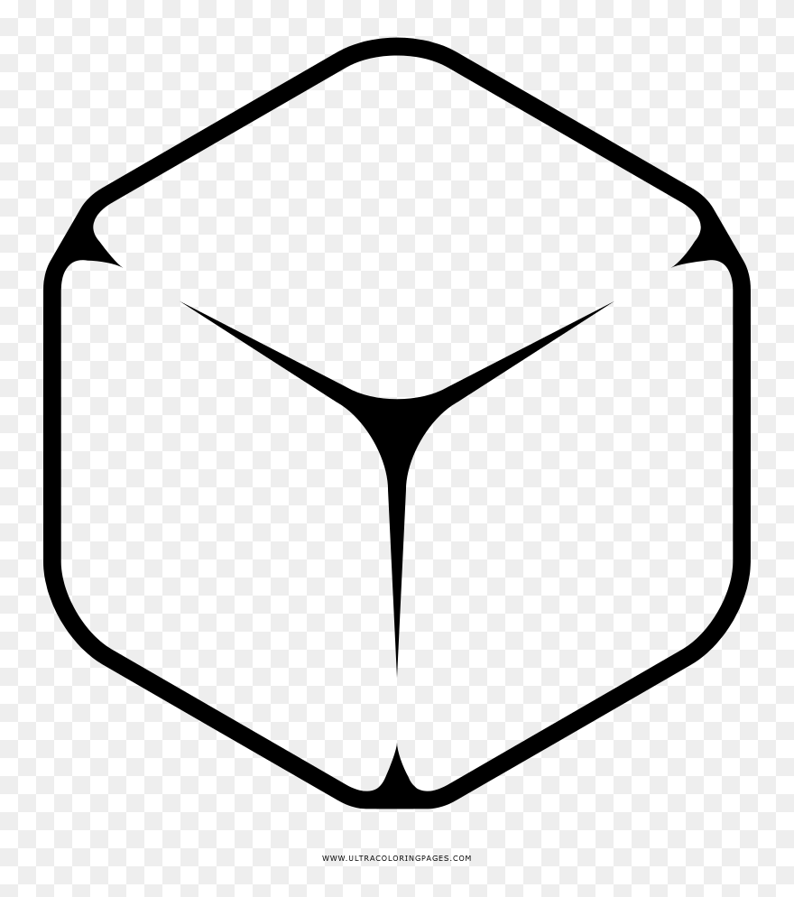 Ice Cube Coloring Page - Cubo De Hielo Dibujo Clipart