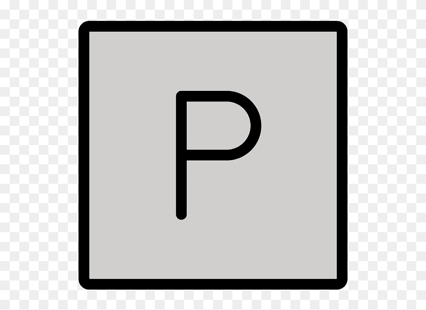 P Button Emoji Clipart - Sign - Png Download