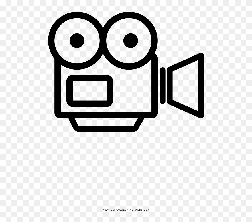 Video Camera Coloring Page - Clip Art Video Camera - Png Download