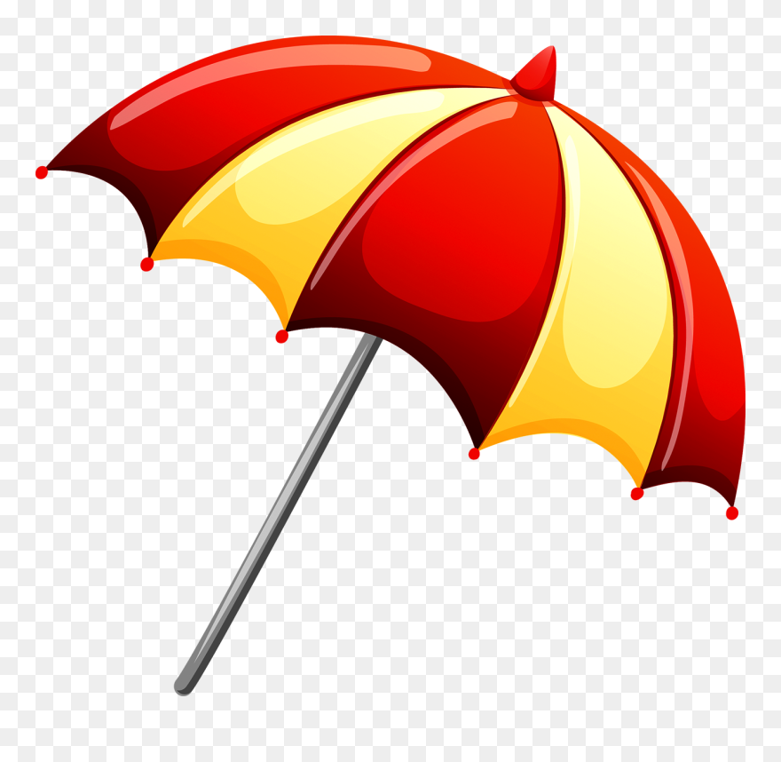 Clip Umbrellas Personal - Red And Yellow Umbrella Clipart Png Transparent Png