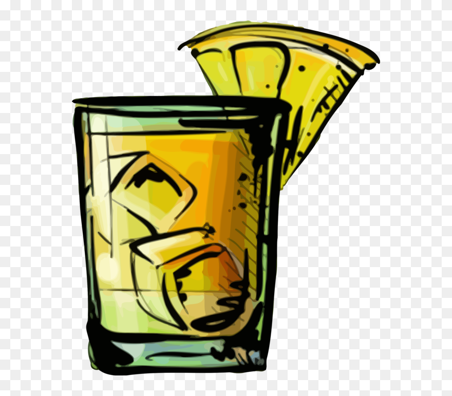 Transparent Whiskey Line Drinkware Clipart For Drink - Clip Art Highball Glass Clipart - Png Download