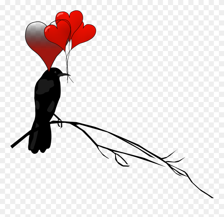Valentines Day And Raven Clipart