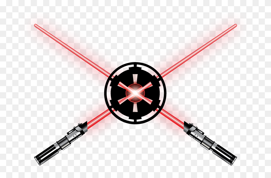 Anakin Skywalker Lightsaber Star Wars Galactic Empire - Star Wars Crossed Red Lightsaber Clipart