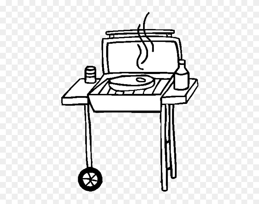 Black And White Bbq Graphic Clipart