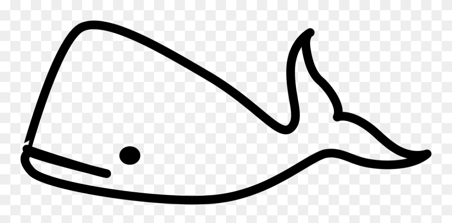 Whale Clip Art Black And White - Png Download