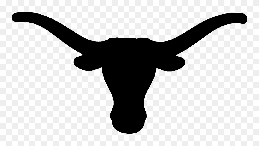 Transparent Black Angus Bull Clipart - Texas Longhorns Silhouette - Png Download
