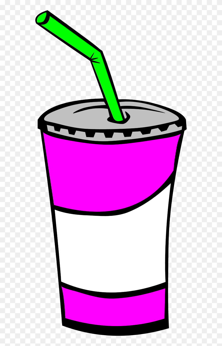 Fast Food Drinks - Soda Clipart Black And White - Png Download