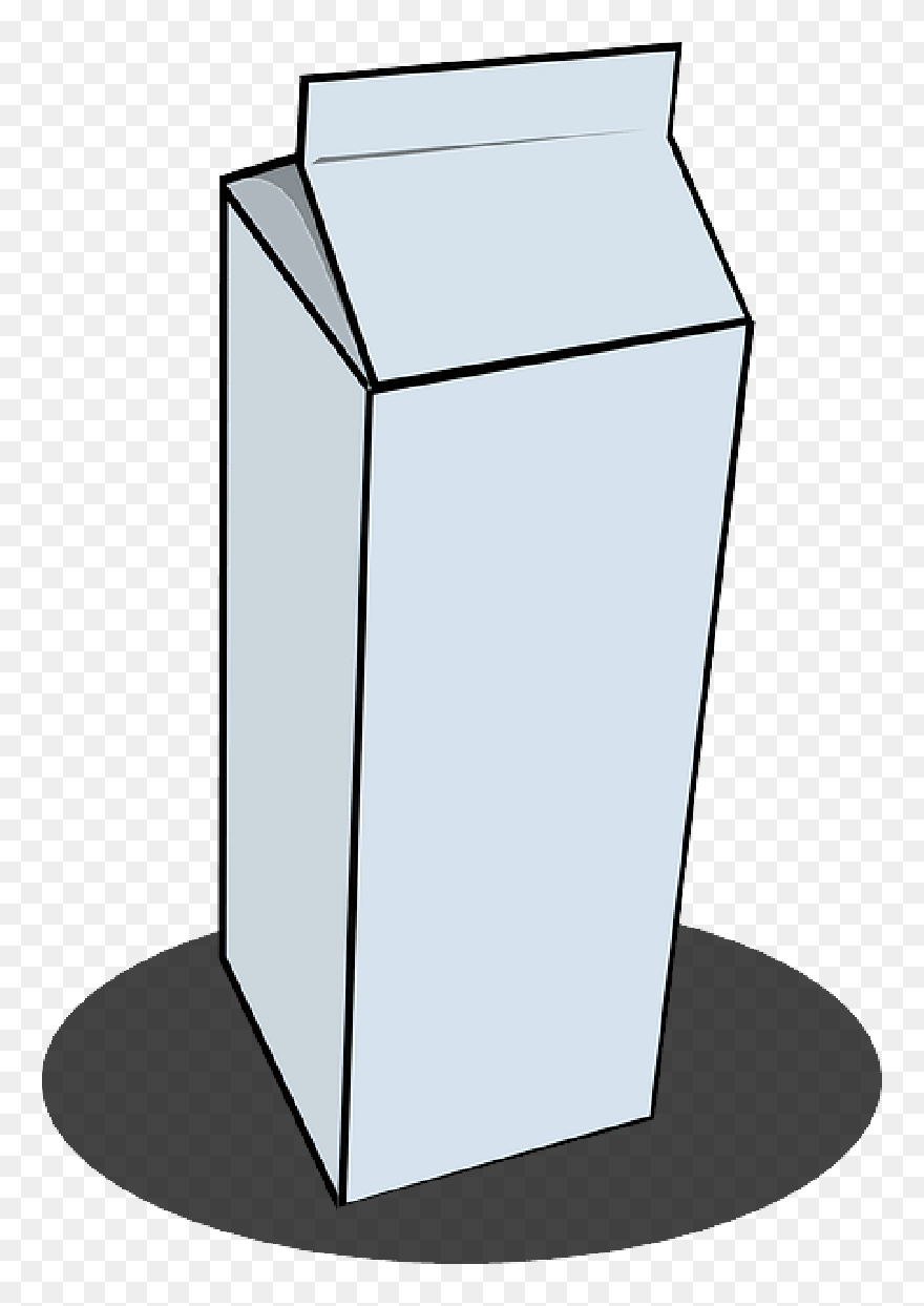 Black, Box, Apple, Food, Juice, Outline, Drawing - Milk Carton Clip Art - Png Download