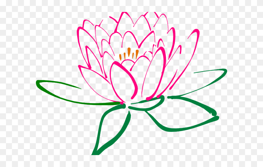 Lotus Black And White Clip Art - Png Download