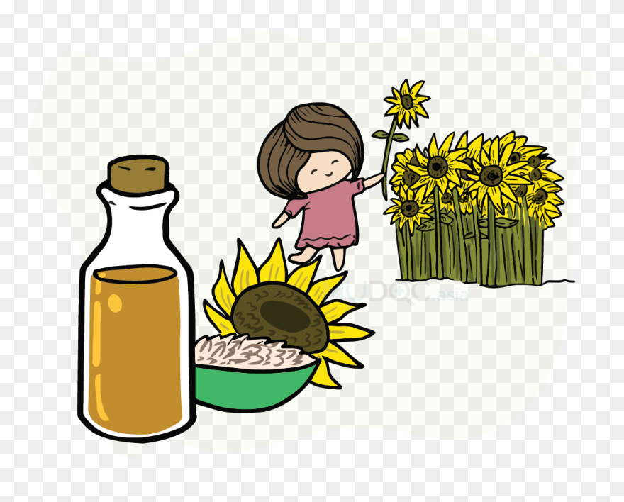 Juliet Station Cooking Oils Sunflower Oil - Cartoon Sunflower Oil Clipart