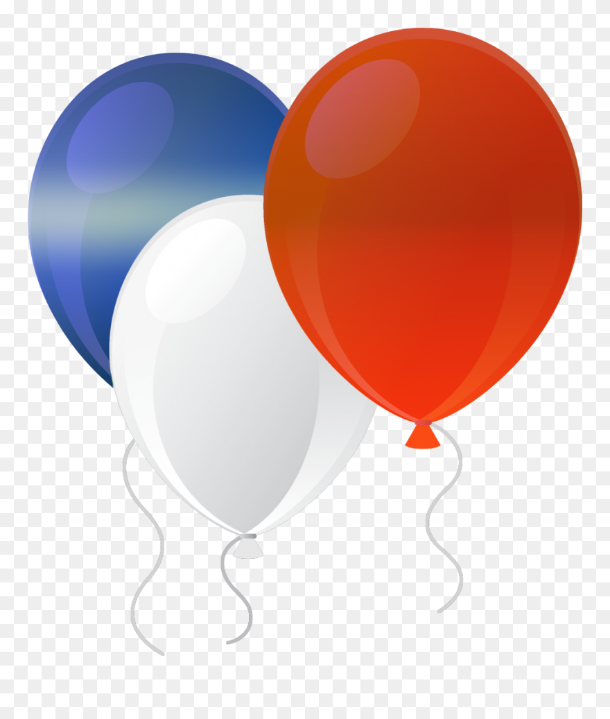 Balloon Blue White Clip Art - سكرابز بالون احمر وازرق - Png Download