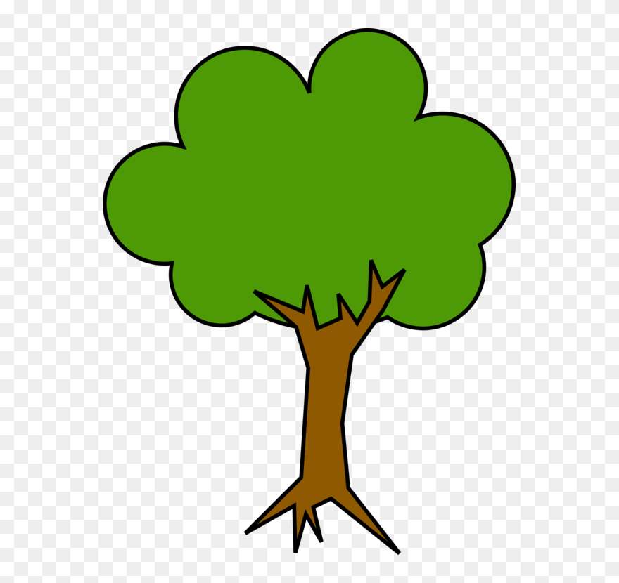 Human Behavior,plant,flora - Simple Cartoon Tree Png Clipart