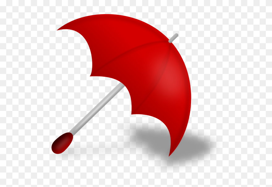 Vector Image Of Red Umbrella With Shadow - Clip Art Red Objects - Png Download
