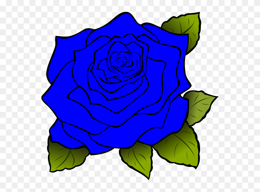Blue Rose Clipart - Png Download