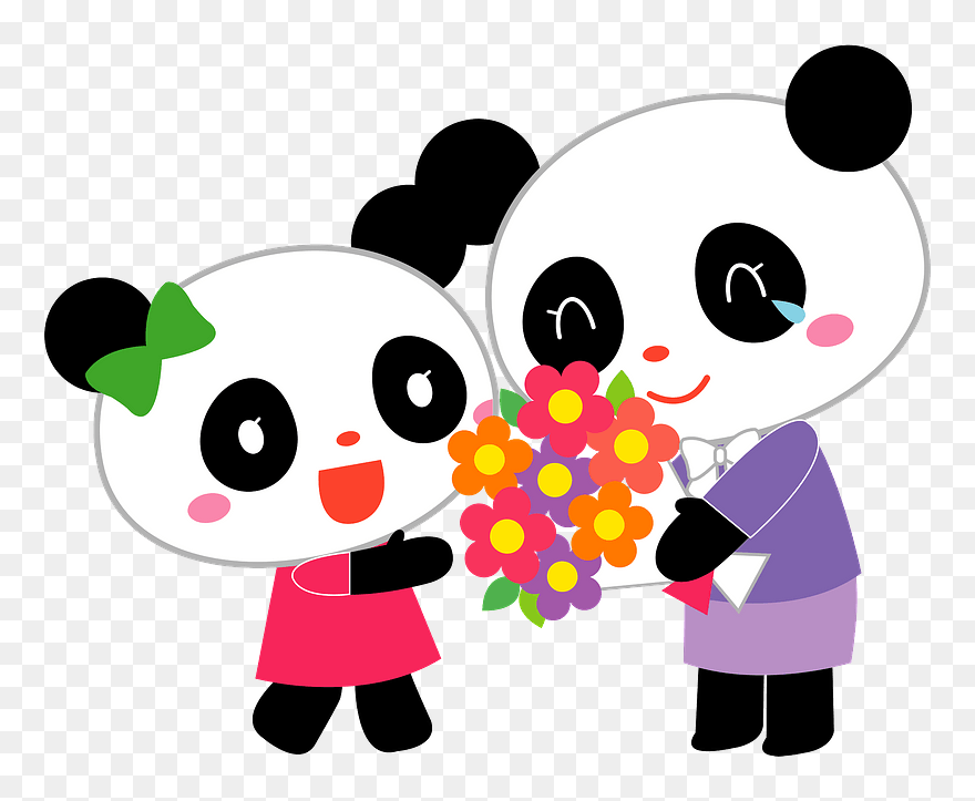 Giant Panda Gift Clipart - Cartoon - Png Download