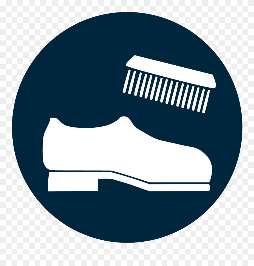 Image Of A Shoe And A Brush - Shoe Polish Icon Png Clipart