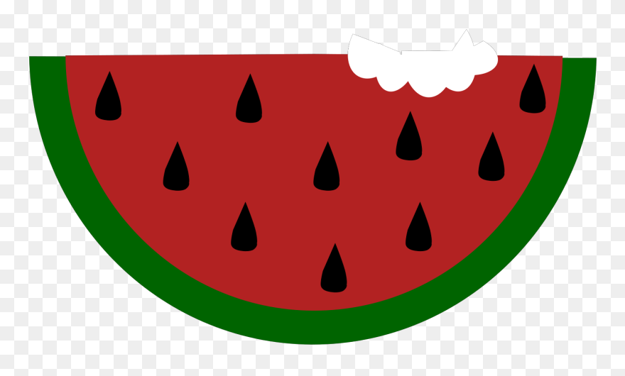 Watermelon With A Bite Clipart