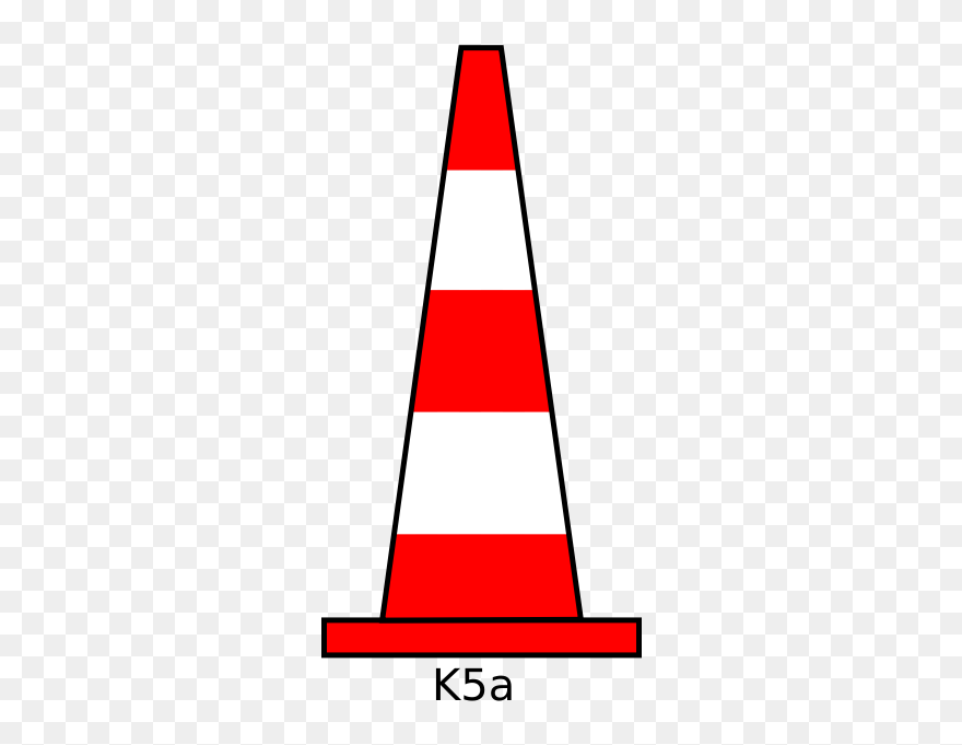 Traffic Cone Color Vector Drawing - Traffic Cone Clipart