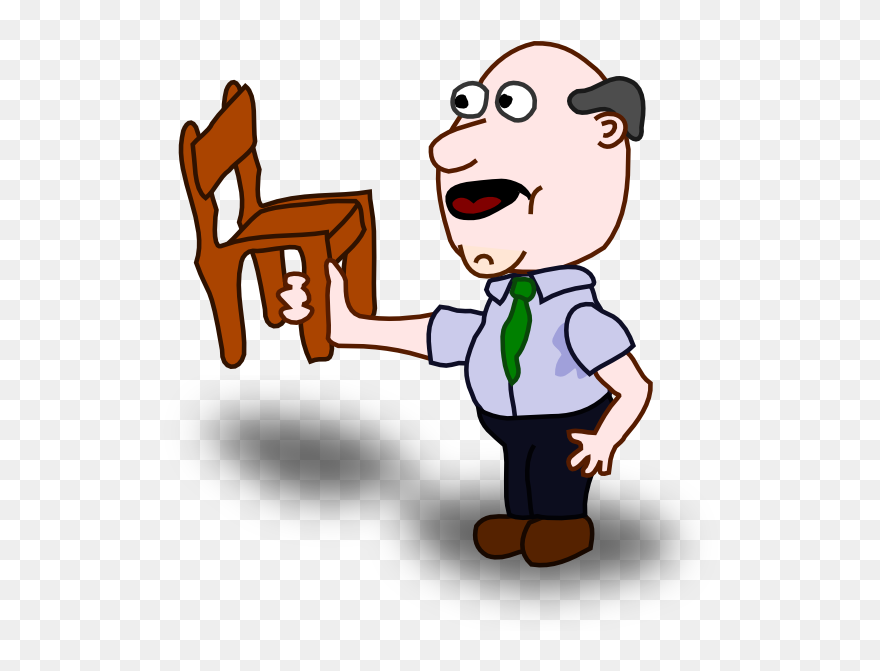 Boy Holding Chair Clipart - Png Download
