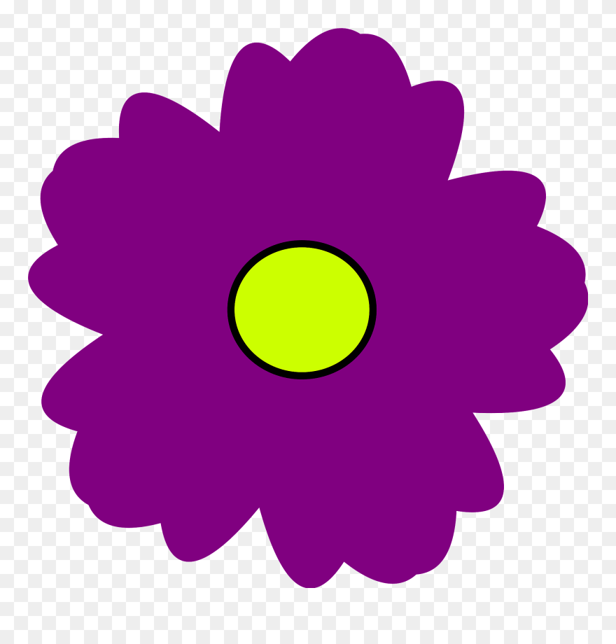 Purple Flower Clipart - Flor Lilas Png Transparent Png