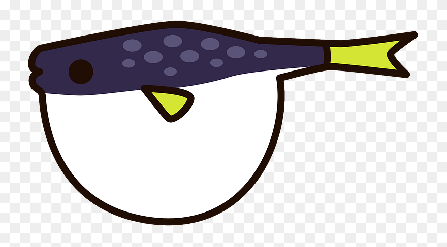 Purple Puffer Fish Clipart - Png Download