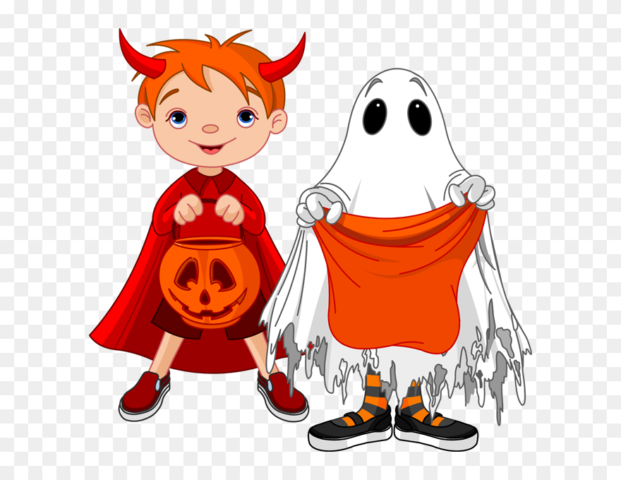 Little Red Riding Hood Clip Art - Kids Trick Or Treat Cartoon - Png Download