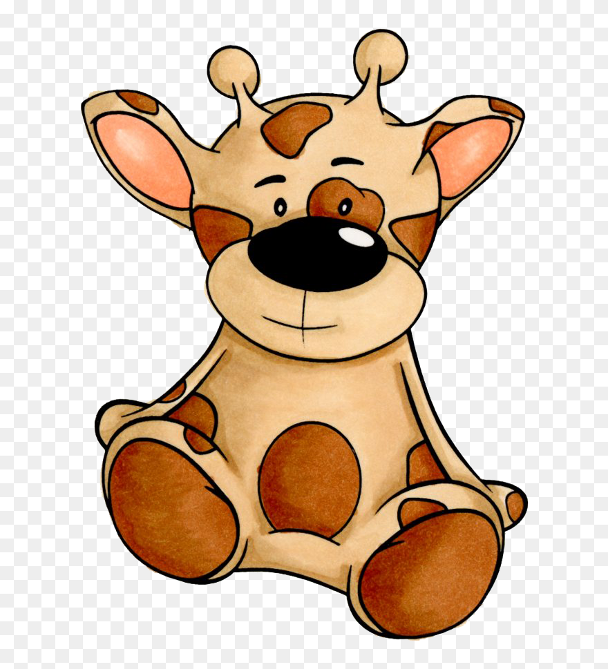 Stuffed Clipart Stuffed Giraffe - Cartoon - Png Download