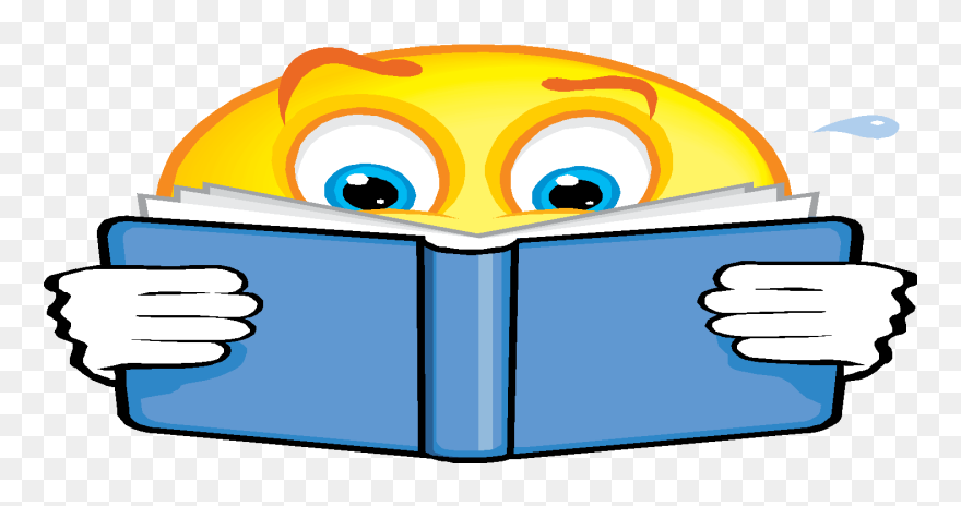 Reading Books In Book Bags Will Go Home Every Day - Emoji Reading A Book Clipart