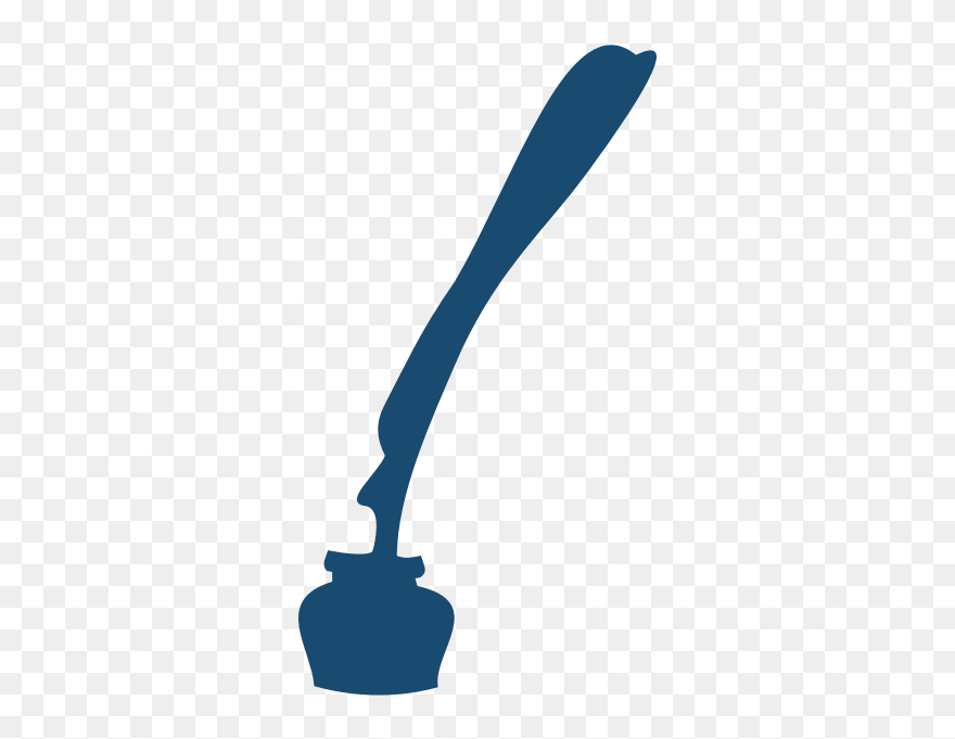 Inkwell With Quill Silhouette Vector Image - Inkwell Vector Png Clipart