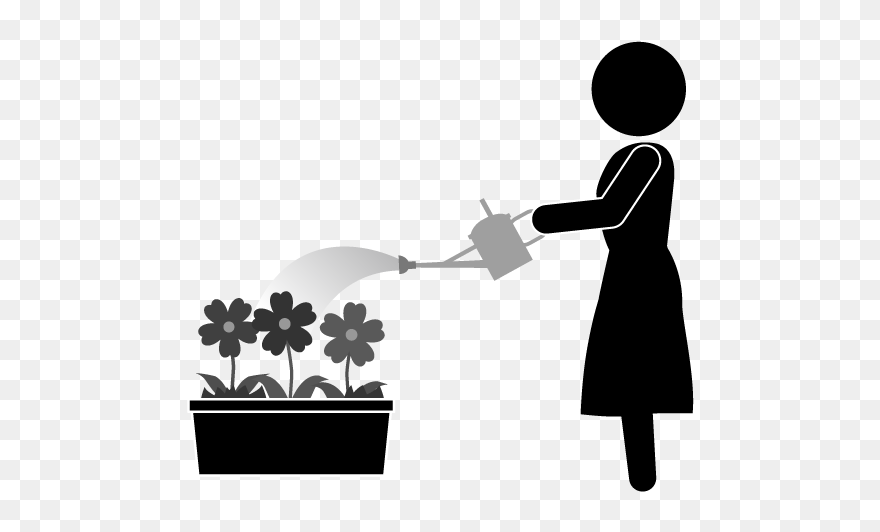 Urban Gardening Silhouette Clipart
