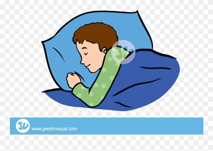 Clipart Sleeping Boy - Girl In Bed Clipart - Png Download