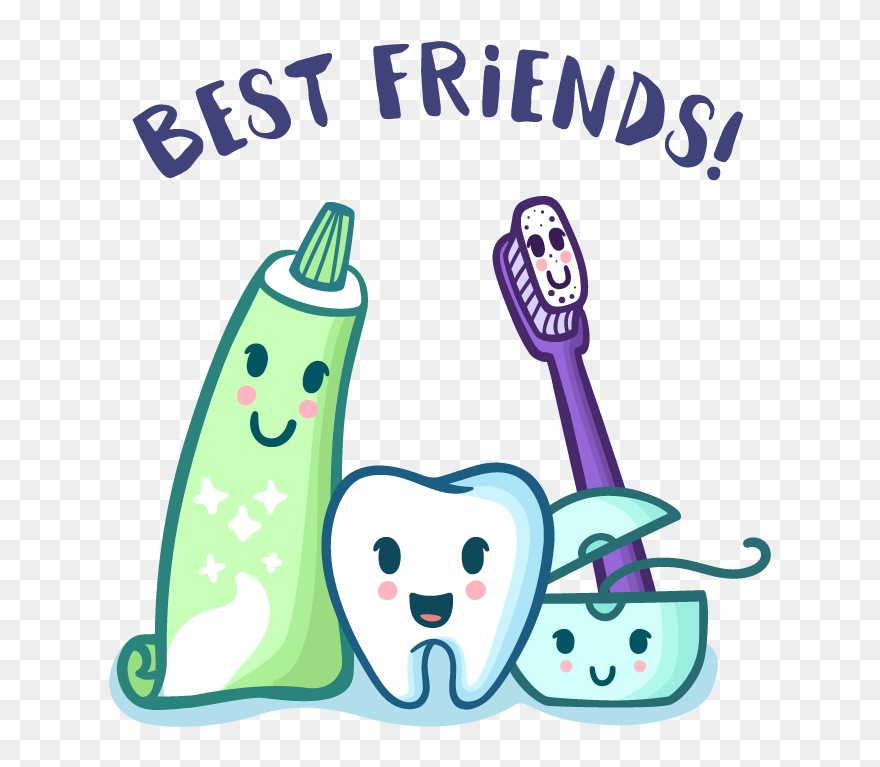 Toothbrush Floss Clipart - Png Download