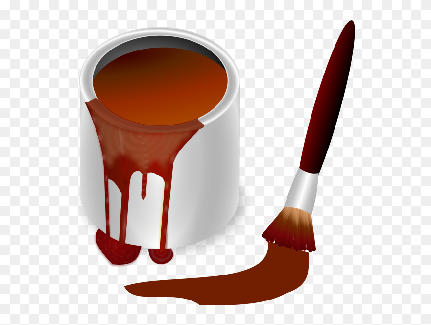 Bucket Of Brown - Brown Paint Clipart - Png Download