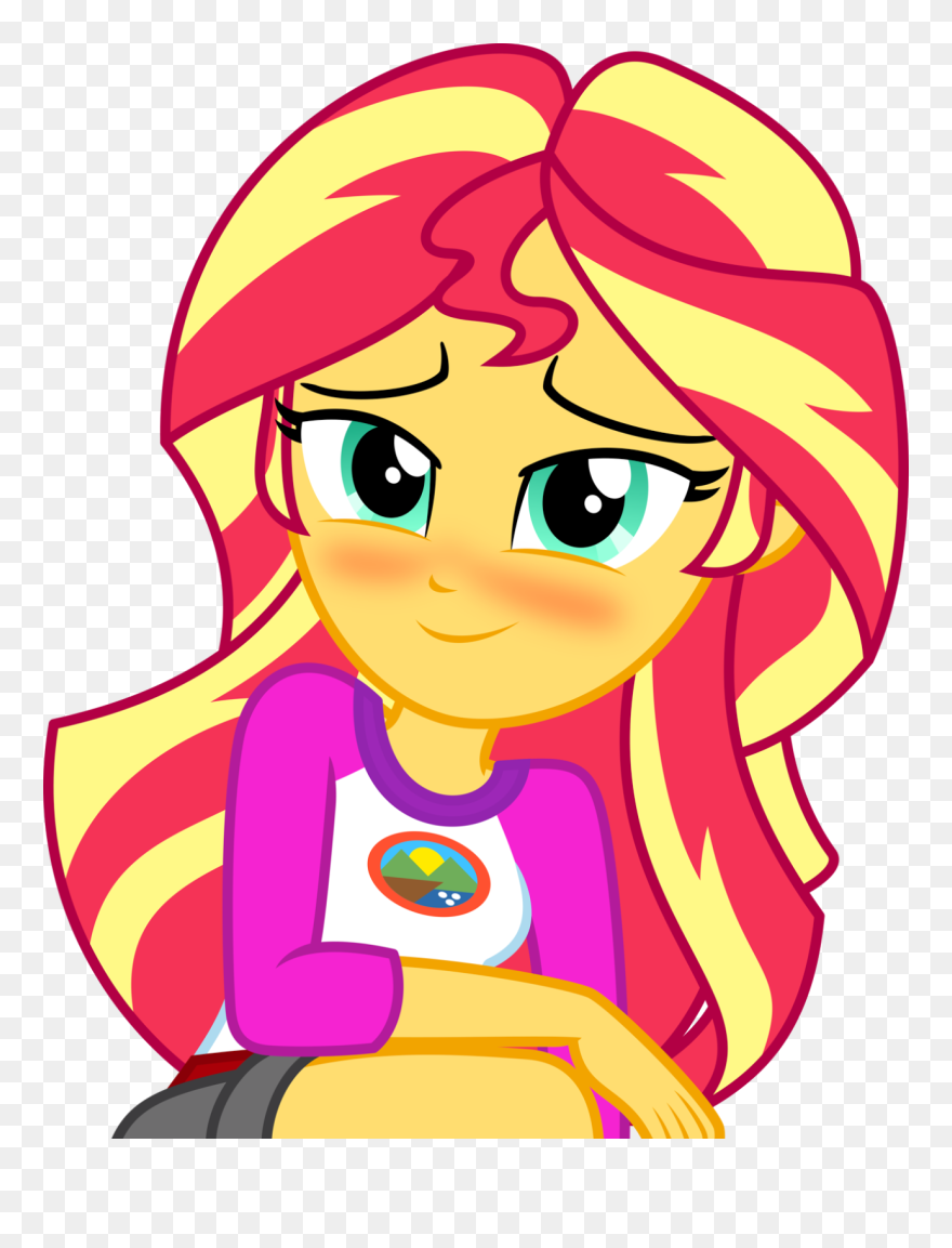 Sunset Shimmer Blushing Clipart