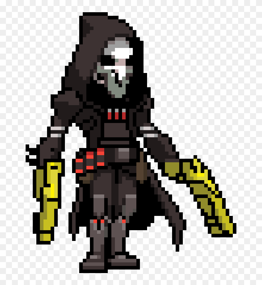 Reaper Pixel With Golden Gun"s - Overwatch Reaper Pixel Spray Clipart