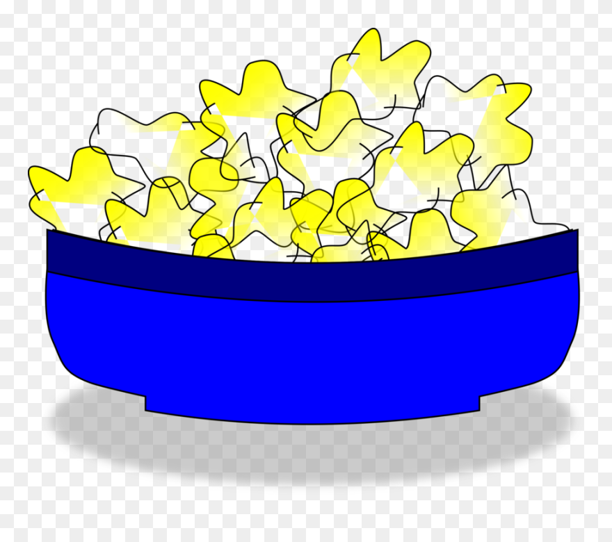 Area,food,artwork - Bowl Of Popcorn In Clipart - Png Download