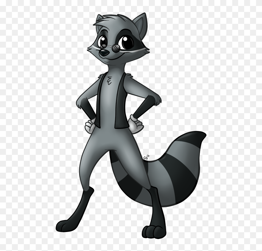 The Racoon - Cartoon Clipart