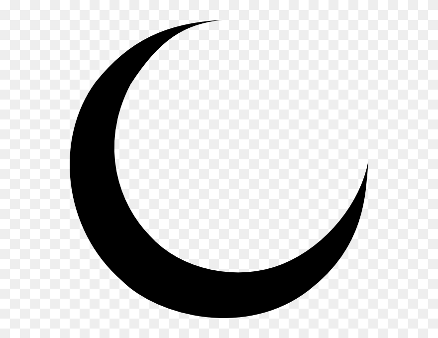 Silhouette Crescent Moon Clipart