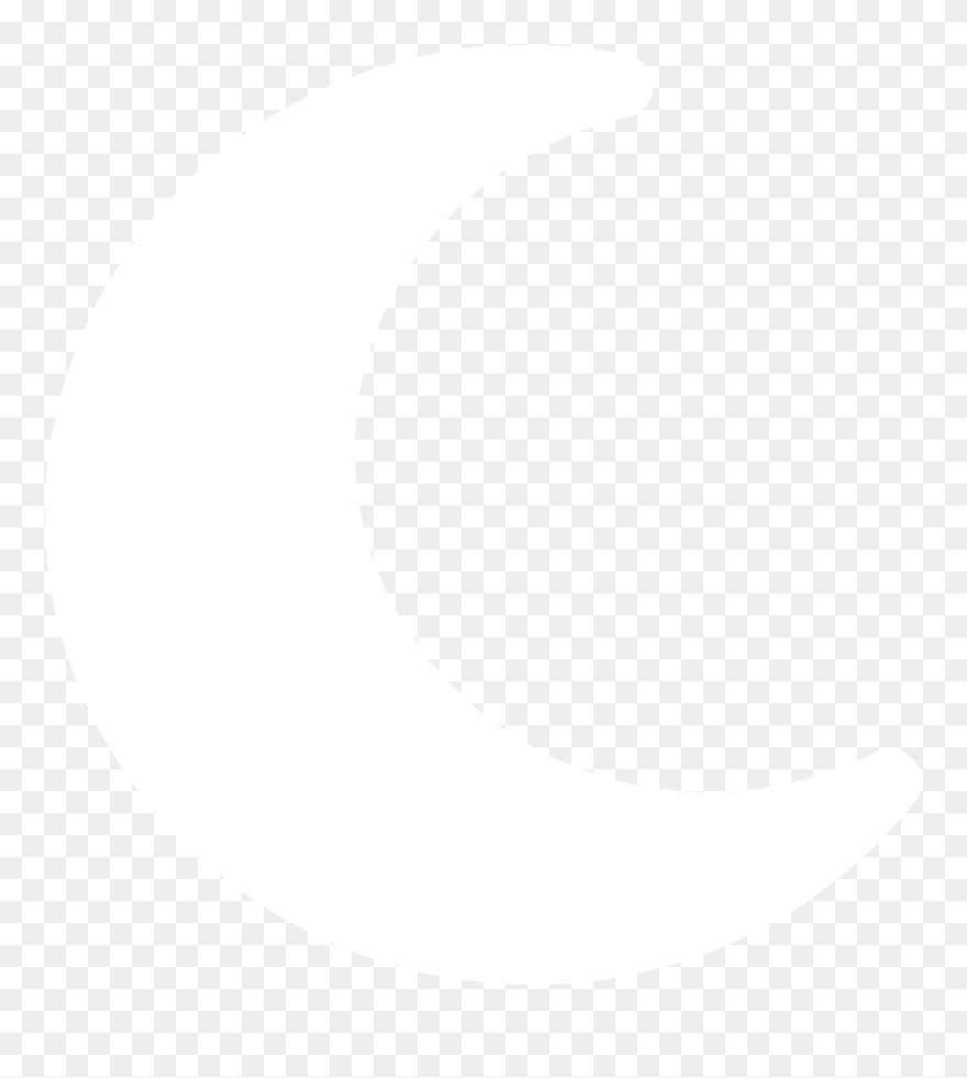 White Crescent Moon Transparent , Png Download - White Crescent Moon Shape Clipart