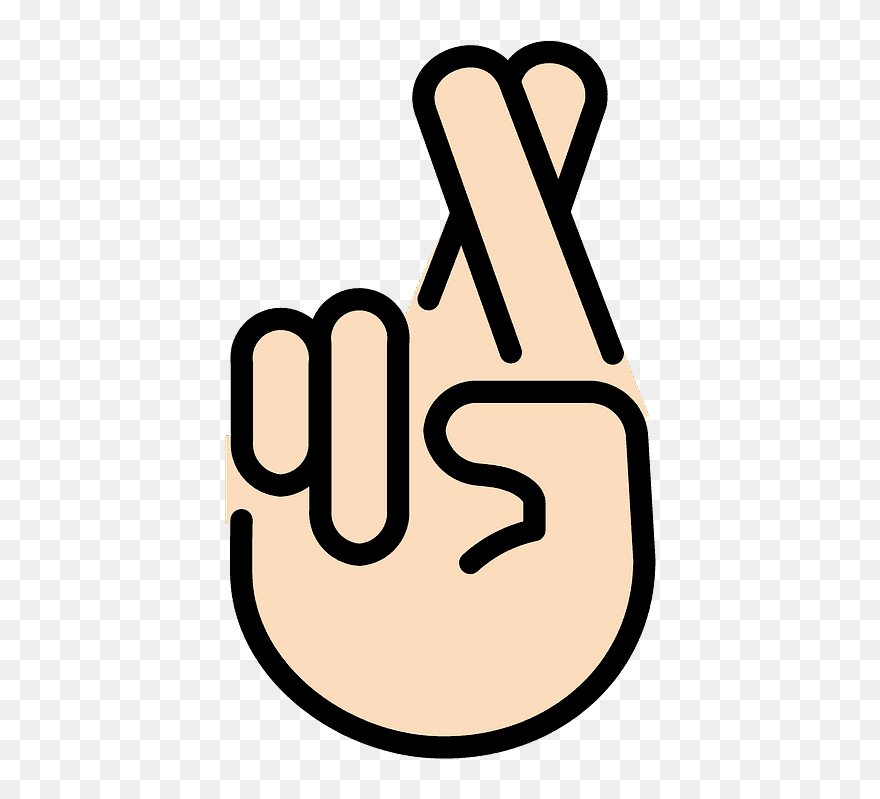 Crossed Fingers Emoji Clipart - Portable Network Graphics - Png Download