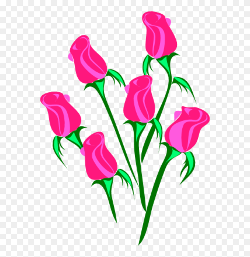 Roses Flowers Romance Love Valentine - Roses Clip Art - Png Download