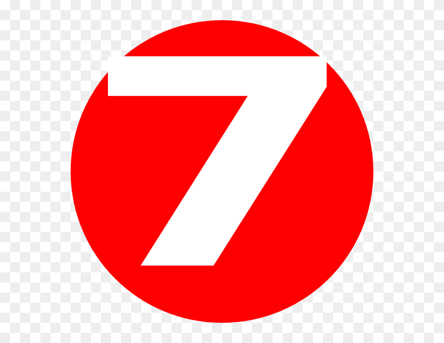 7 Number In Red Circle Clipart