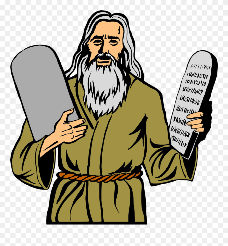 10 Commandments Moses Clipart - Png Download