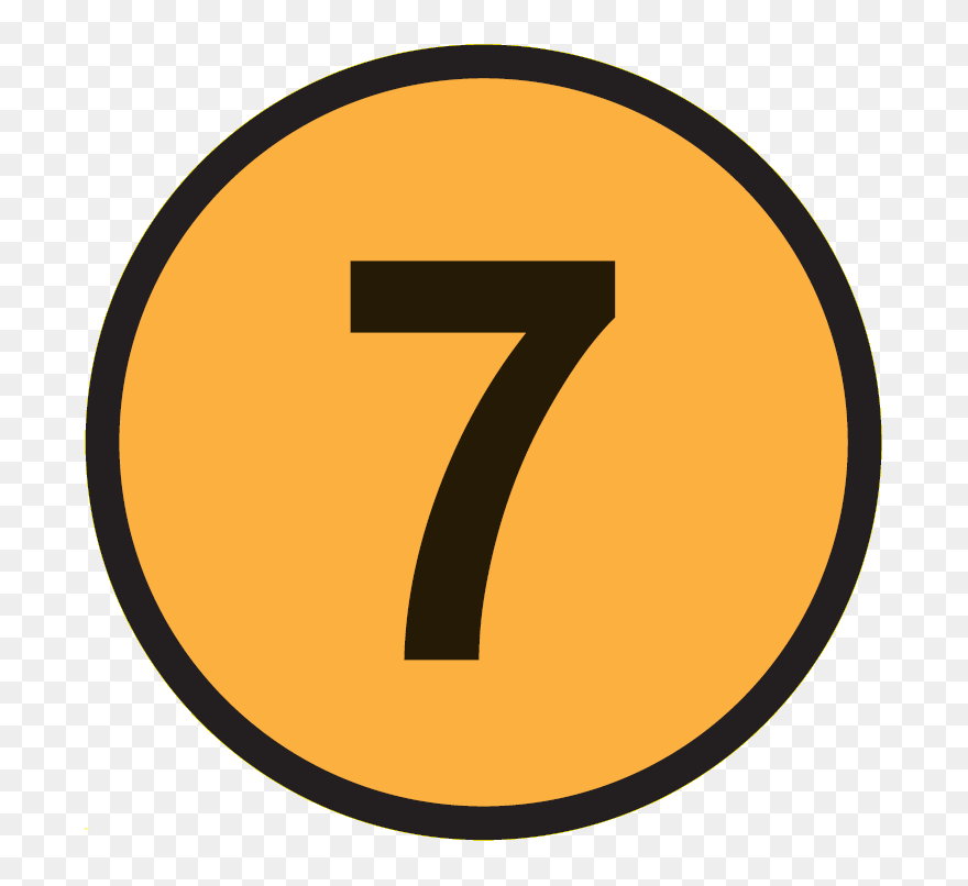 Vet 7 - Number 7 In Circle Clipart