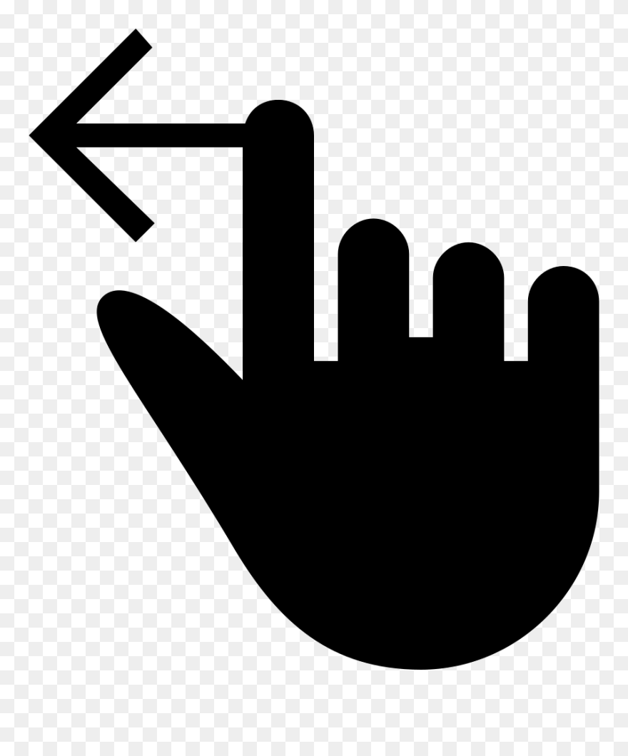 One Black Left Hand Clipart