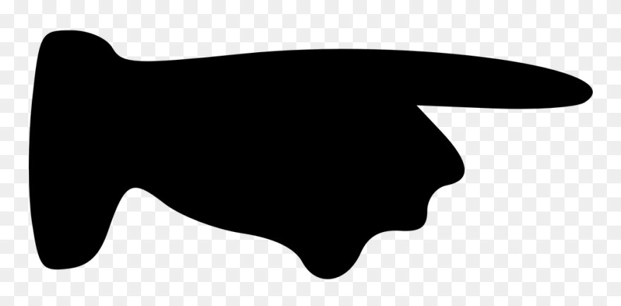 Thumb Image - Pointing Hand Clipart Black - Png Download