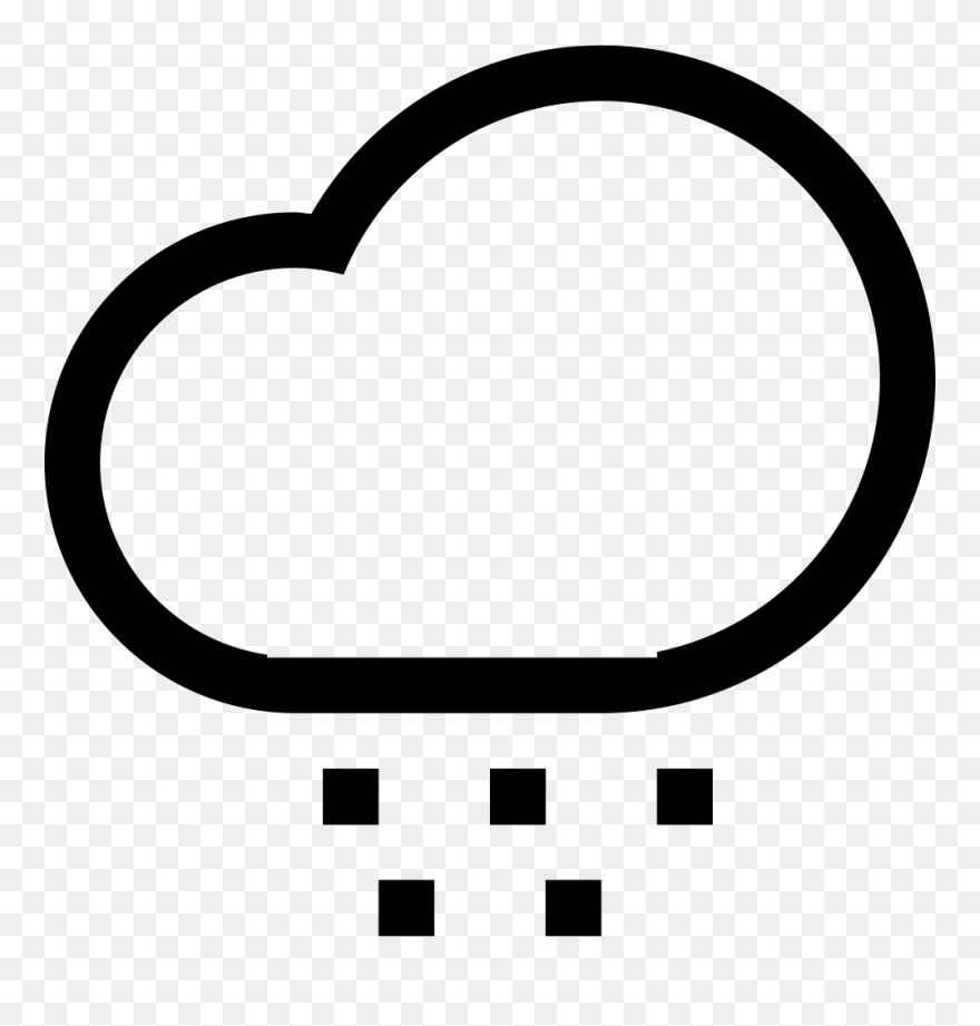 Cold Weather Symbol Of Cloud Outline With Hail Crystals - Euston Railway Station Clipart