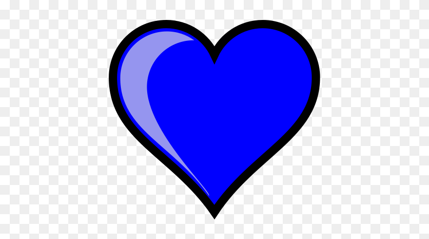 Blue Heart Svg Clip Arts - Heart - Png Download