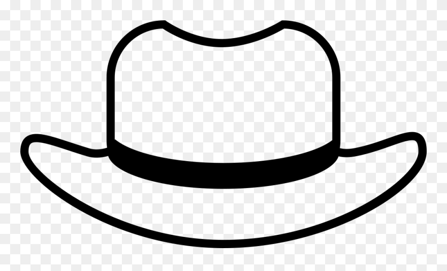 Hat Outline With Black Lining Clipart